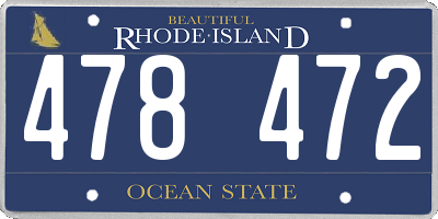 RI license plate 478472