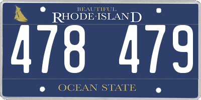 RI license plate 478479