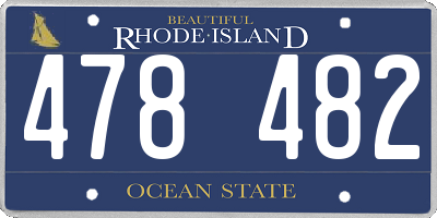 RI license plate 478482