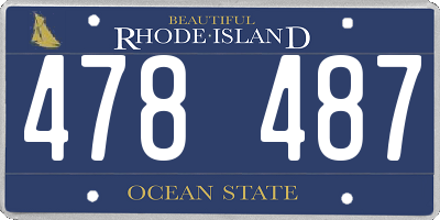 RI license plate 478487