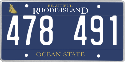 RI license plate 478491