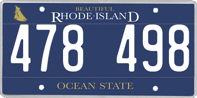 RI license plate 478498