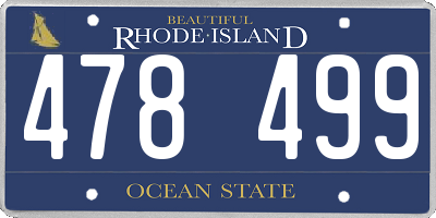 RI license plate 478499