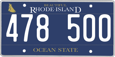 RI license plate 478500