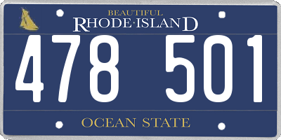 RI license plate 478501