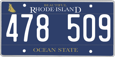 RI license plate 478509