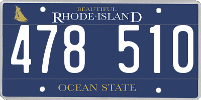 RI license plate 478510