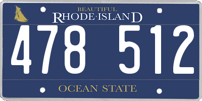 RI license plate 478512