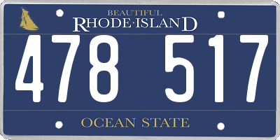 RI license plate 478517