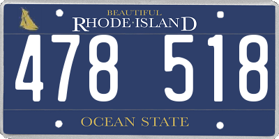 RI license plate 478518