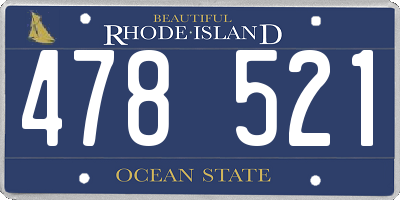 RI license plate 478521