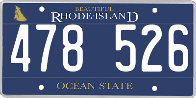 RI license plate 478526