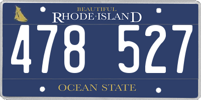 RI license plate 478527