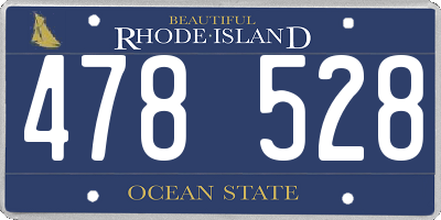 RI license plate 478528