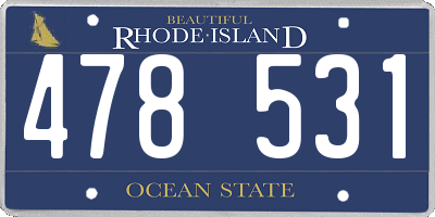 RI license plate 478531