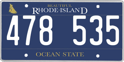 RI license plate 478535