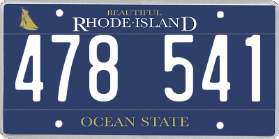 RI license plate 478541
