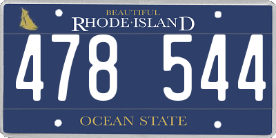 RI license plate 478544