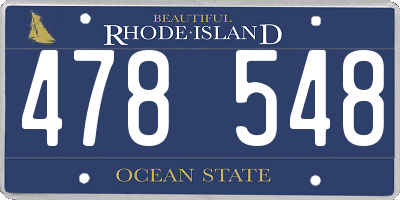 RI license plate 478548