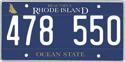 RI license plate 478550