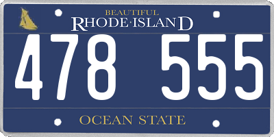 RI license plate 478555