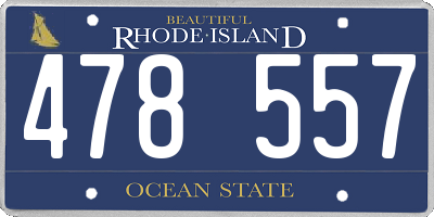 RI license plate 478557