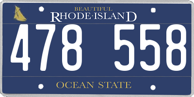 RI license plate 478558