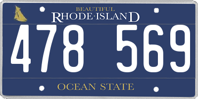 RI license plate 478569