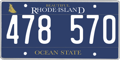 RI license plate 478570