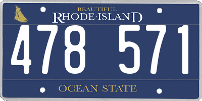 RI license plate 478571