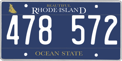 RI license plate 478572