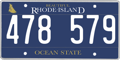 RI license plate 478579