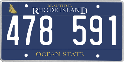 RI license plate 478591