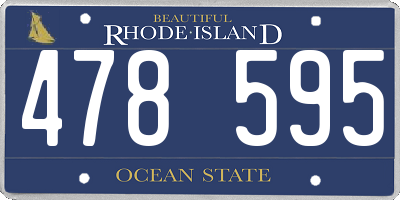 RI license plate 478595