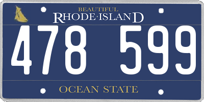 RI license plate 478599