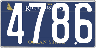 RI license plate 4786