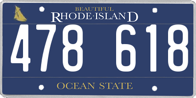 RI license plate 478618