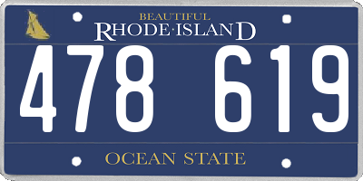 RI license plate 478619