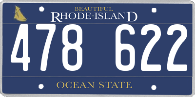 RI license plate 478622