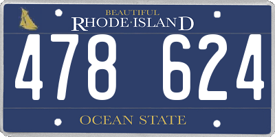 RI license plate 478624