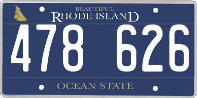 RI license plate 478626