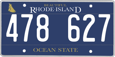 RI license plate 478627