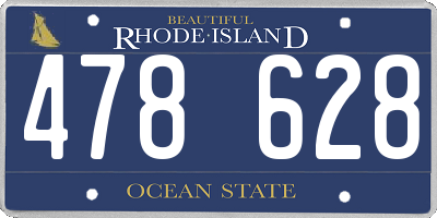 RI license plate 478628