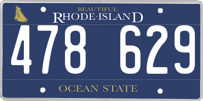 RI license plate 478629