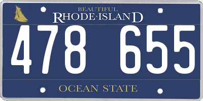 RI license plate 478655