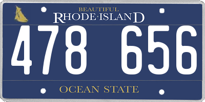 RI license plate 478656
