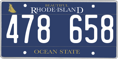 RI license plate 478658