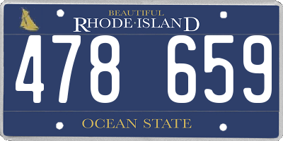 RI license plate 478659