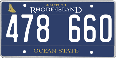 RI license plate 478660