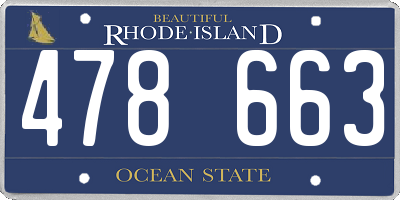 RI license plate 478663